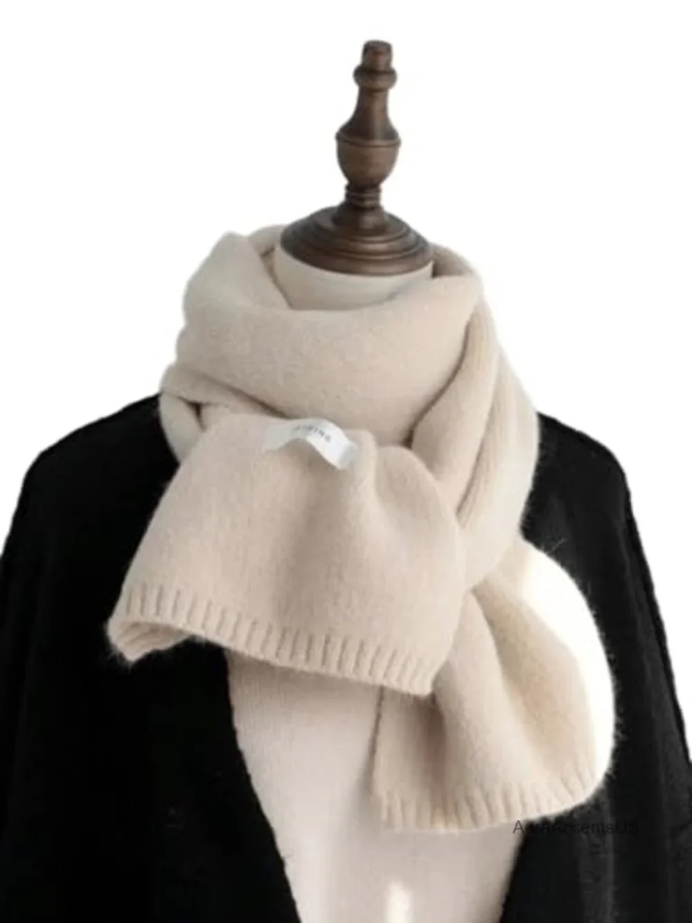 Women's Winter Wool Scarf Chunky Cable Knit Wrap Thick Warm Long Scarf Soft